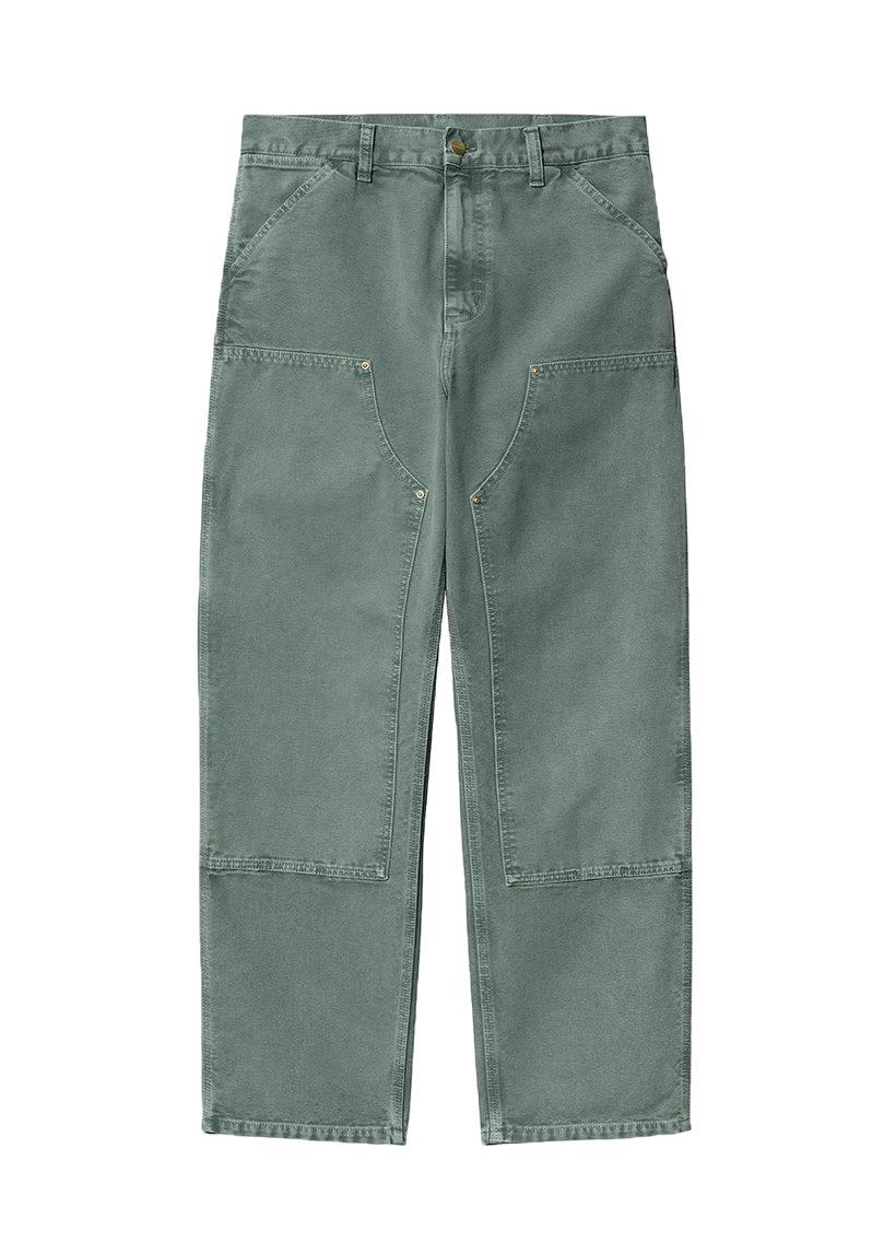 Carhartt WIP I034796 Double Knee silver pine stone canvas pants