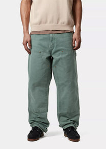 Carhartt WIP I034796 Double Knee stone canvas silver pine pants