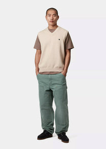 Carhartt WIP I034796 Double Knee stone canvas silver pine pants