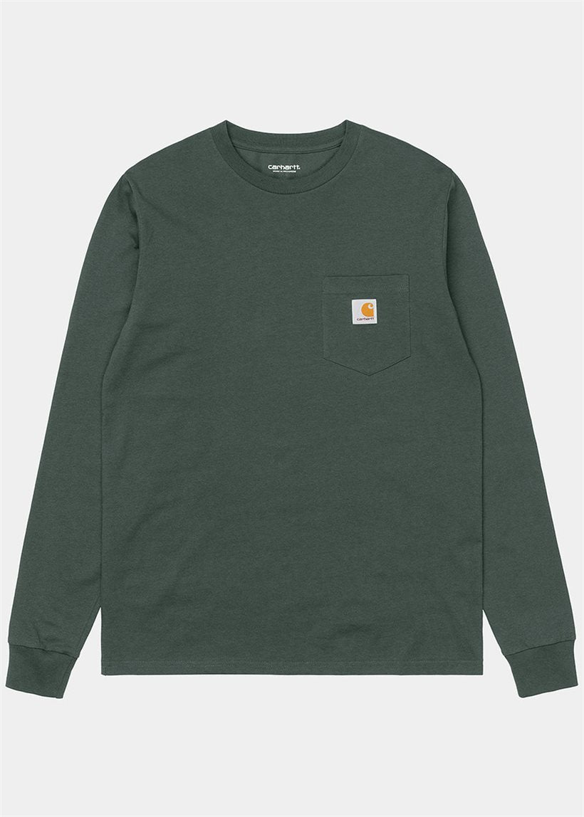 Carhartt WIP I022094 Pocket hemlock green L/S tshirt