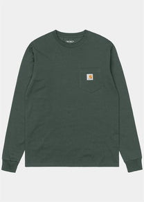 Carhartt WIP I022094 Pocket hemlock green L/S tshirt