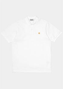 Carhartt WIP I023807 Chase Pique white/gold polo
