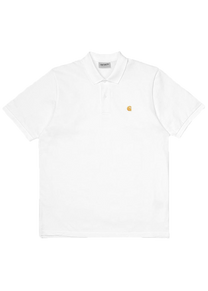 Carhartt WIP I023807 Chase white/gold pique polo