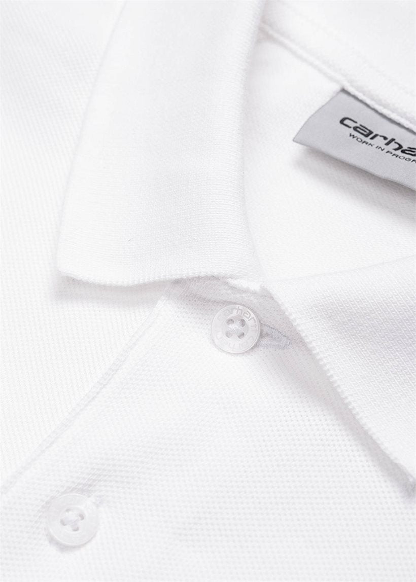 Carhartt WIP I023807 Chase Pique white/gold polo