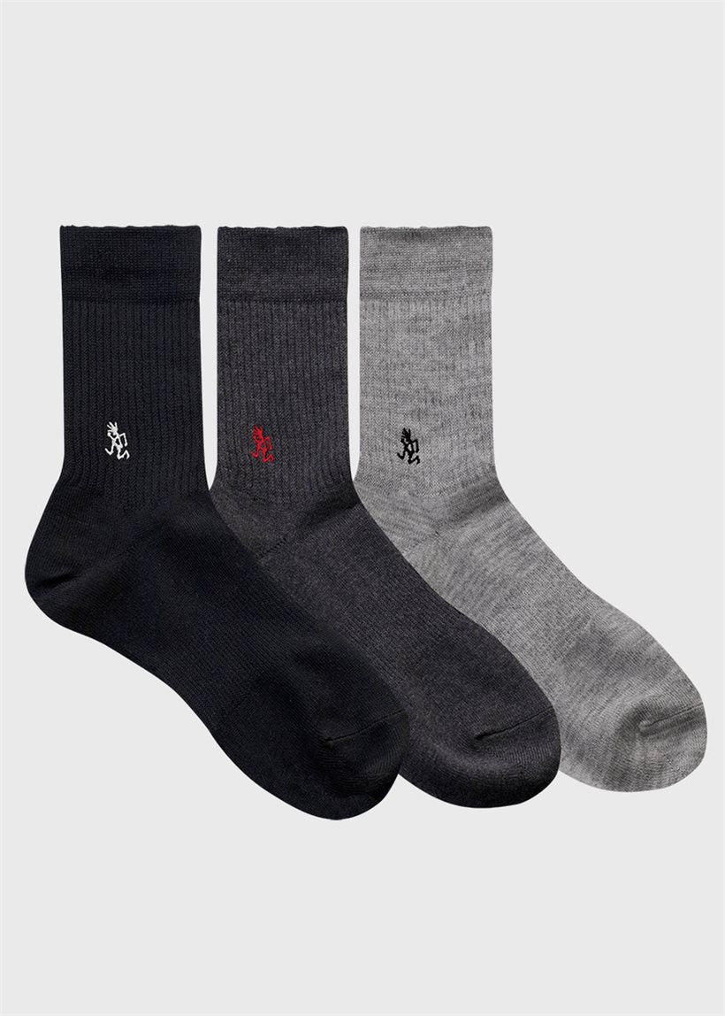 Gramicci SX-M04 Basic Crew socks (3 sets) multi