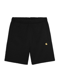 Carhartt WIP I028950 Chase black gold sweat shorts