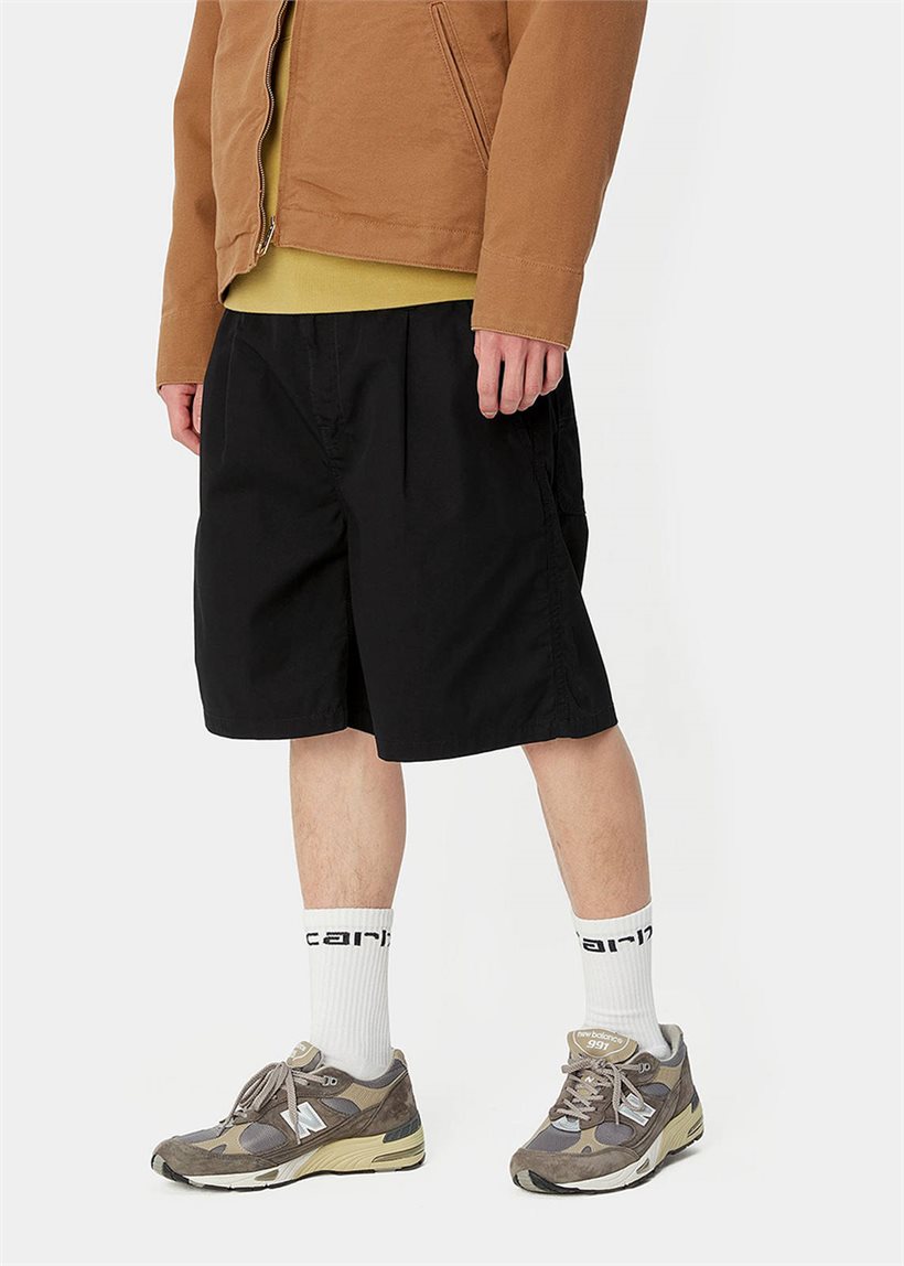 Carhartt WIP I033125 Albert black rinsed shorts
