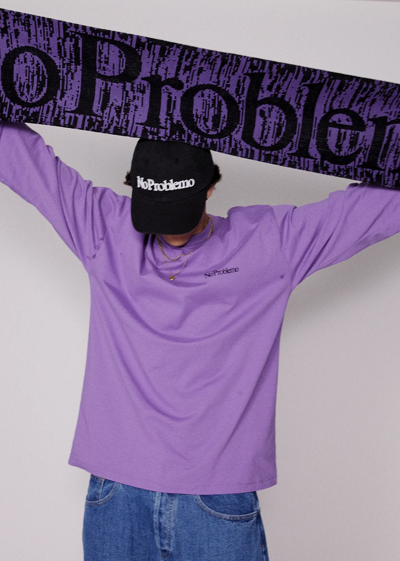 No Problemo glitch lilac scarf