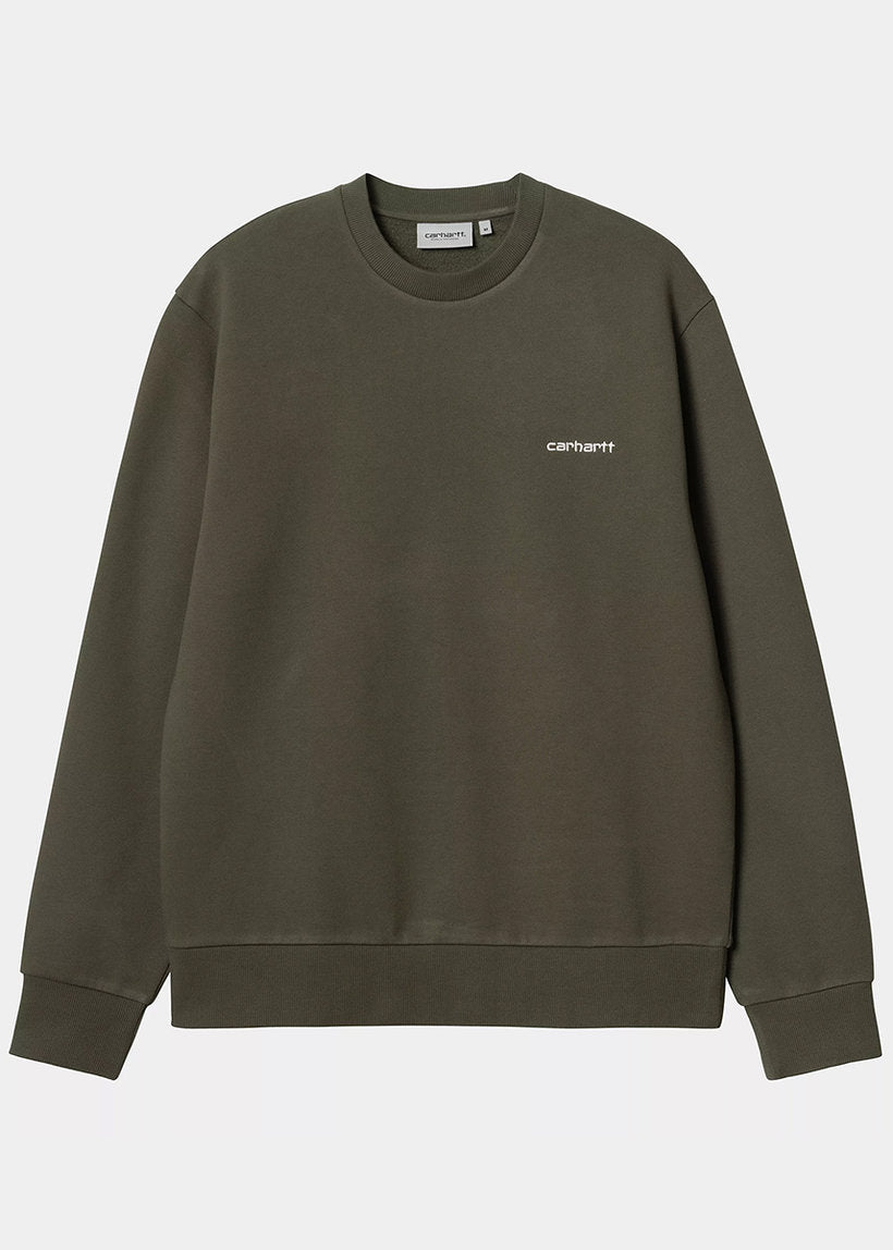 Carhartt WIP I033657 Script Embroidery cypress/white sweat