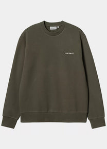 Carhartt WIP I033657 Script Embroidery cypress/white sweat