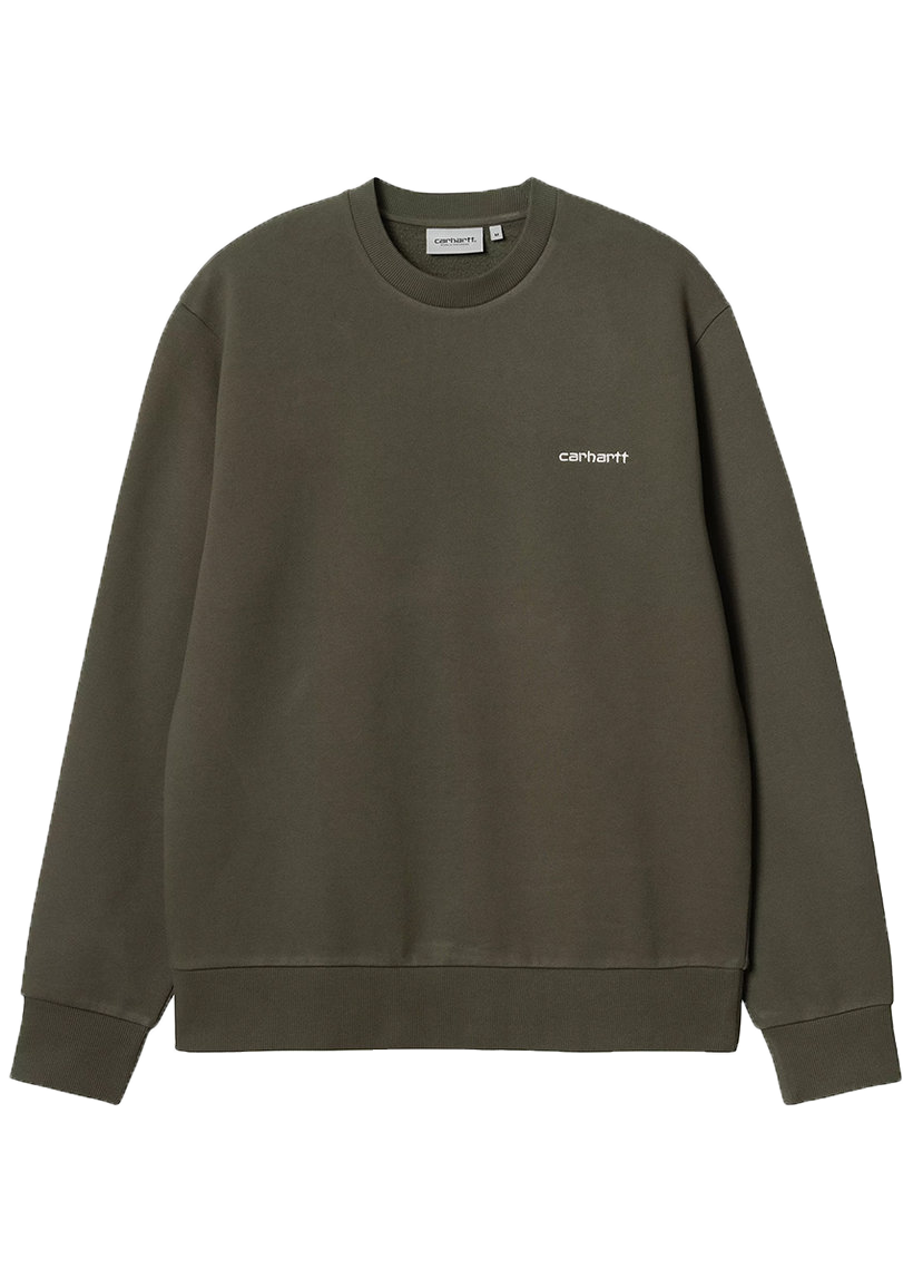 Carhartt WIP I033657 Script Embroidery cypress/white sweat