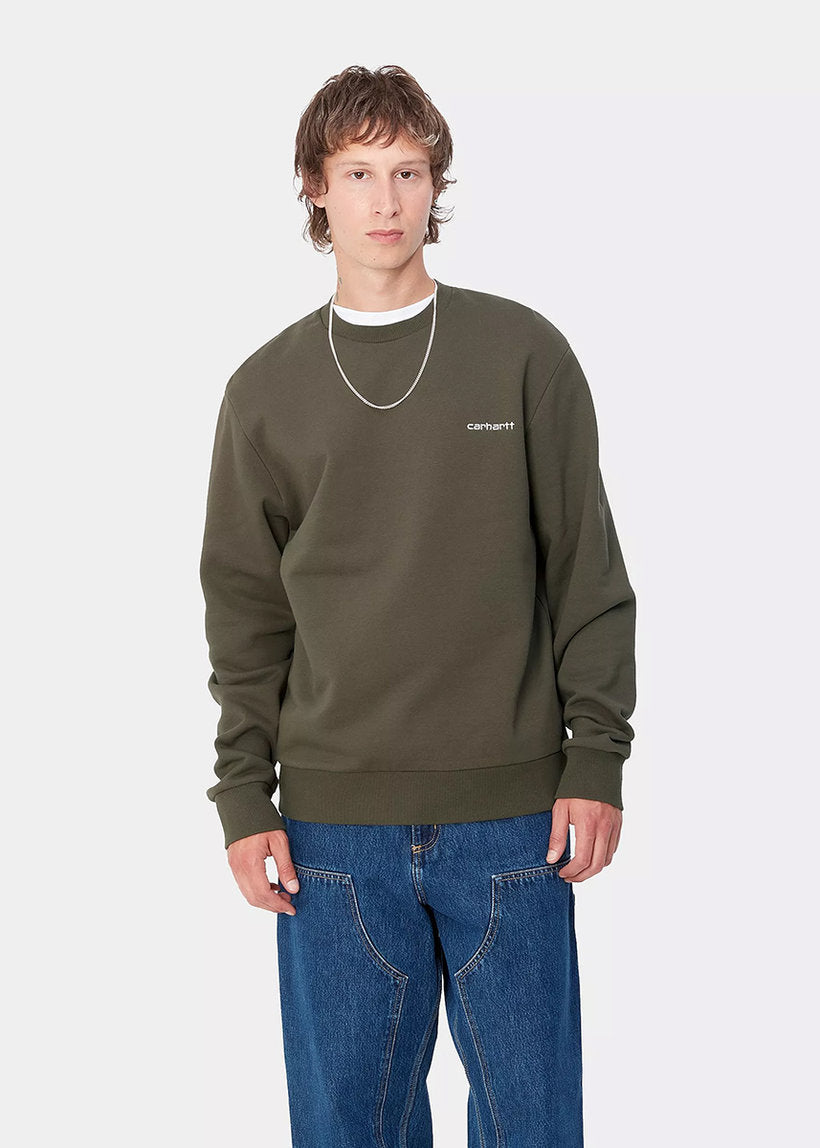 Carhartt WIP I033657 Script Embroidery cypress/white sweat