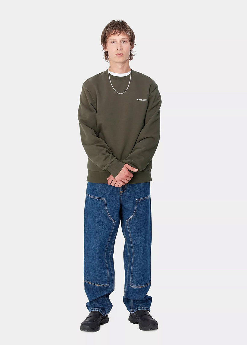 Carhartt WIP I033657 Script Embroidery cypress/white sweat