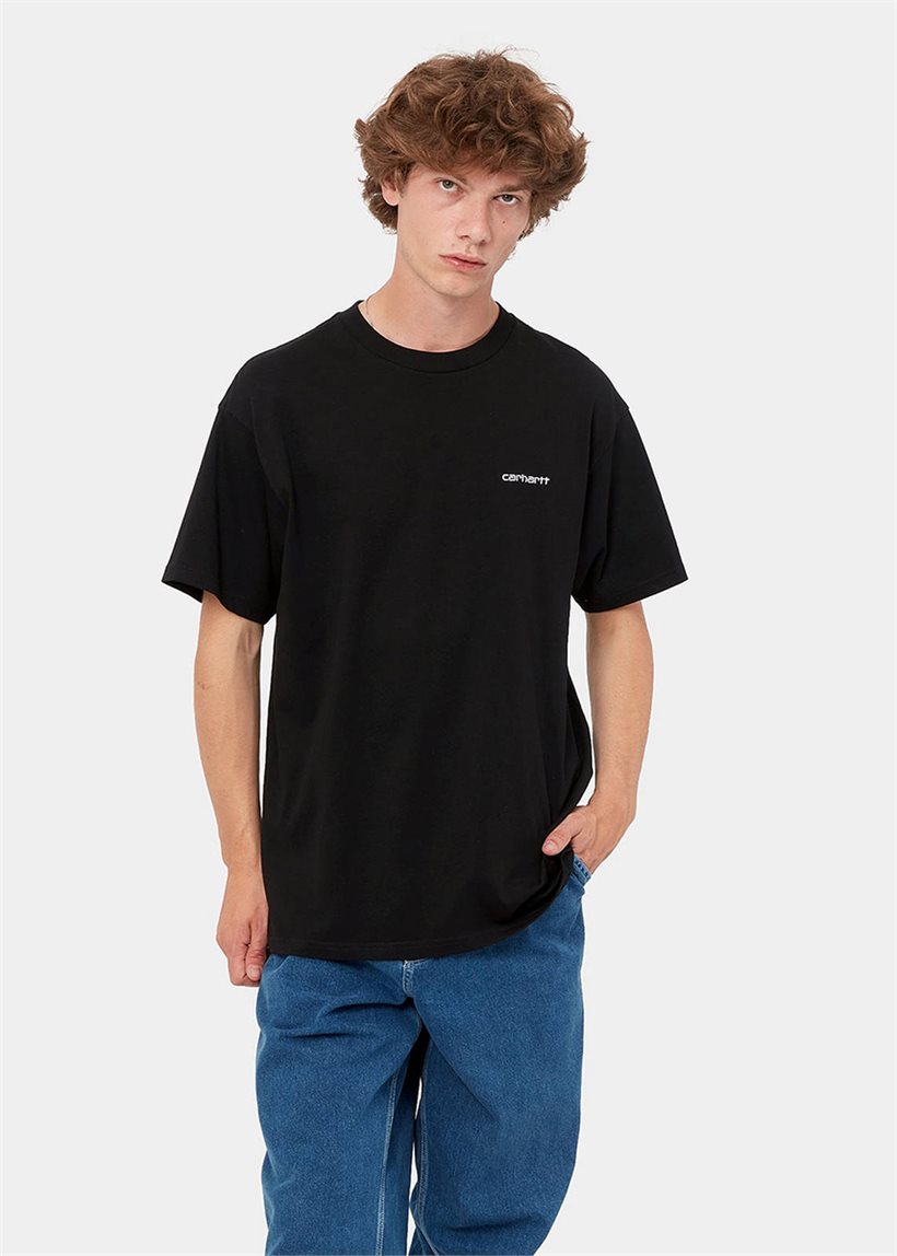 Carhartt WIP I030435 Script Embroidery black/white S/S tshirt