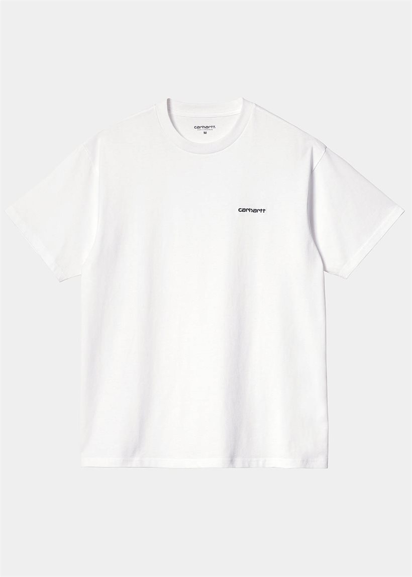 Carhartt WIP I030435 S/S Script embroidery white/black tshirt