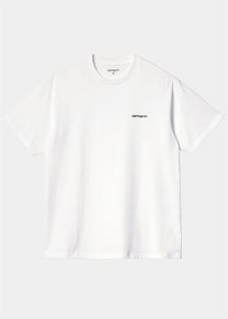 Carhartt WIP I030435 Script embroidery white/black S/S tshirt
