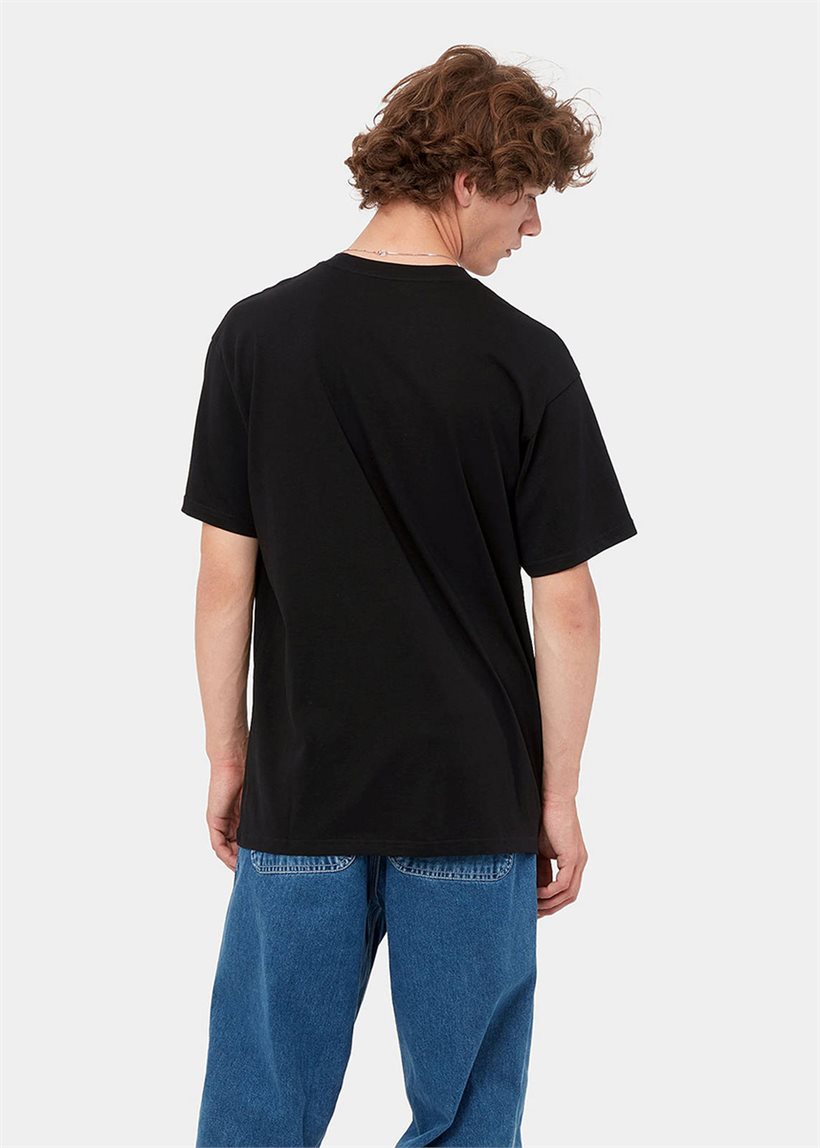 Carhartt WIP I030435 Script Embroidery black/white S/S tshirt