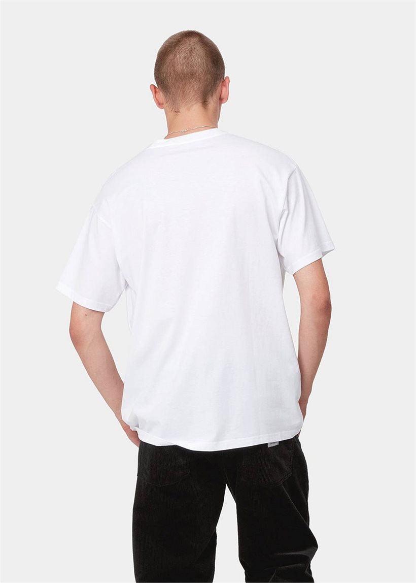 Carhartt WIP I030435 Script embroidery white/black S/S tshirt