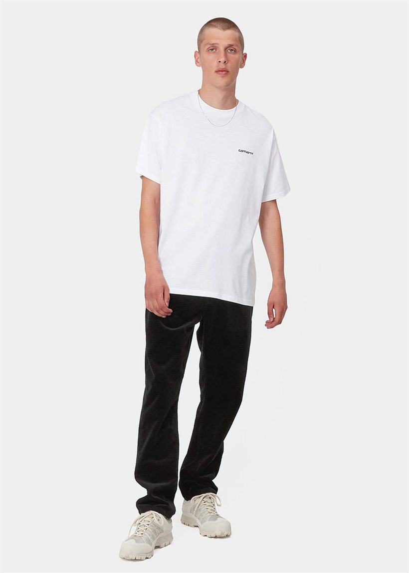 Carhartt WIP I030435 Script embroidery white/black S/S tshirt