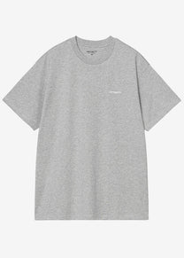 Carhartt WIP I030435 Script Embroidery grey heather/white S/S tshirt