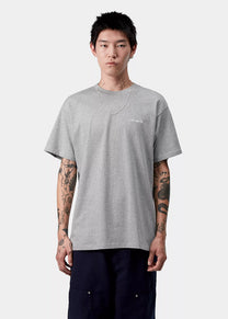Carhartt WIP I030435 Script Embroidery grey heather/white S/S tshirt