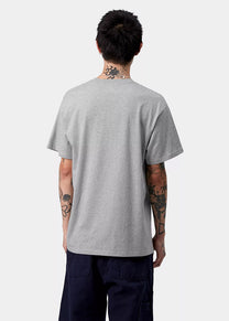 Carhartt WIP I030435 Script Embroidery grey heather/white S/S tshirt