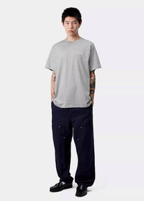 Carhartt WIP I030435 Script Embroidery grey heather/white S/S tshirt