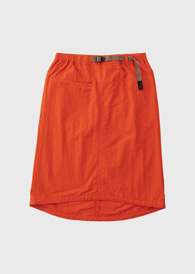Gramicci G4SW-SK089 Nylon Packable orange midi skirt