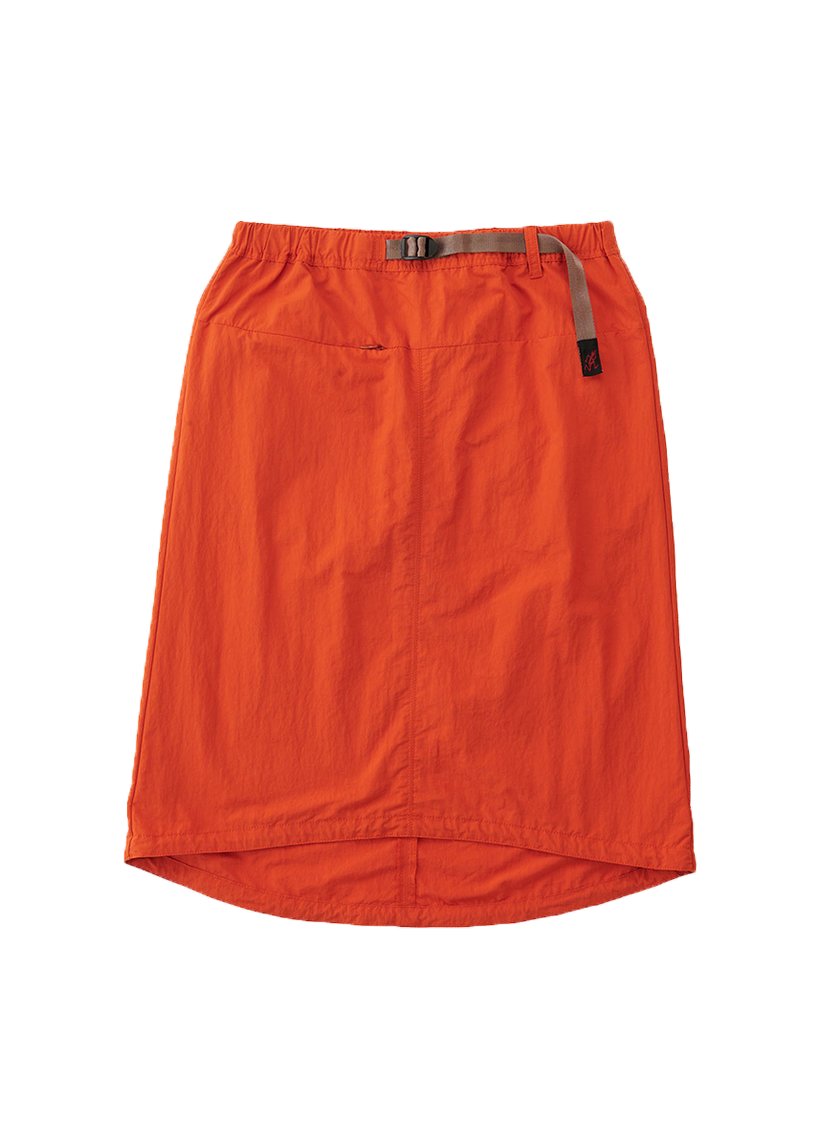 Gramicci G4SW-SK089 Nylon Packable orange midi skirt