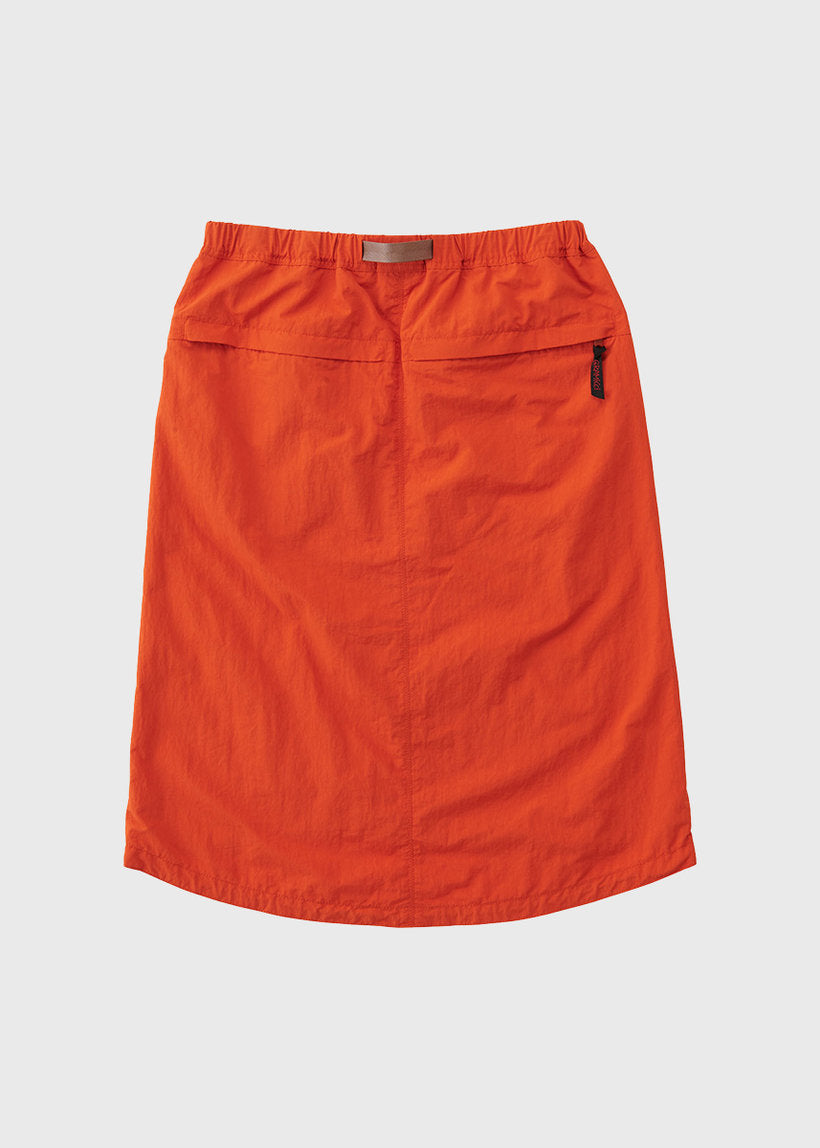 Gramicci G4SW-SK089 nylon packable Midi orange skirt