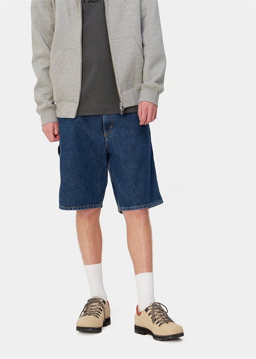 Carhartt WIP I032026 Single Knee blue stone washed shorts
