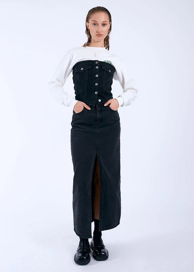 Dr Denim Myra black used skirt