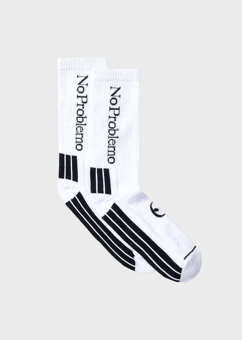 No Problemo white socks