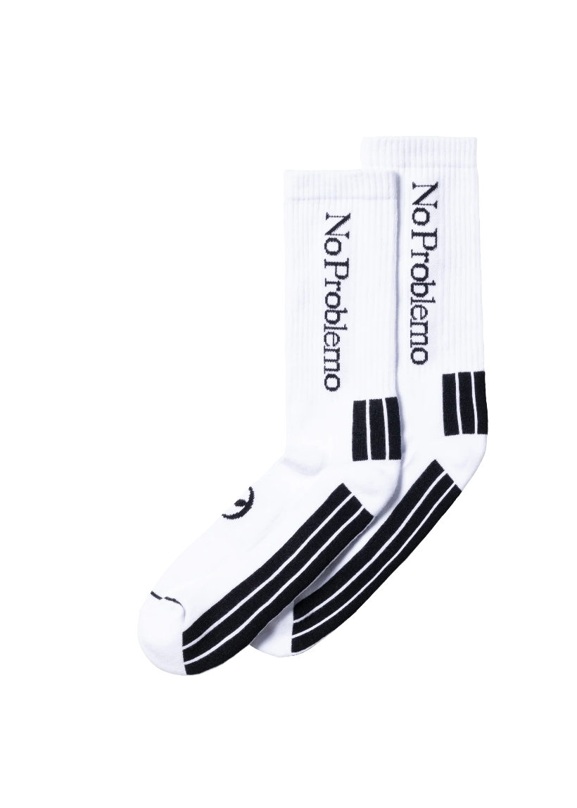 No Problemo white socks
