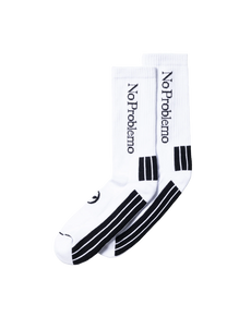 No Problemo white socks
