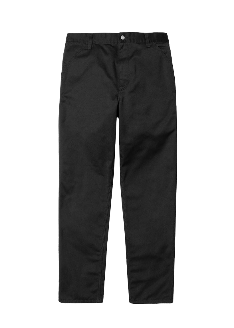 Carhartt WIP I020075 Simple black rinsed pants