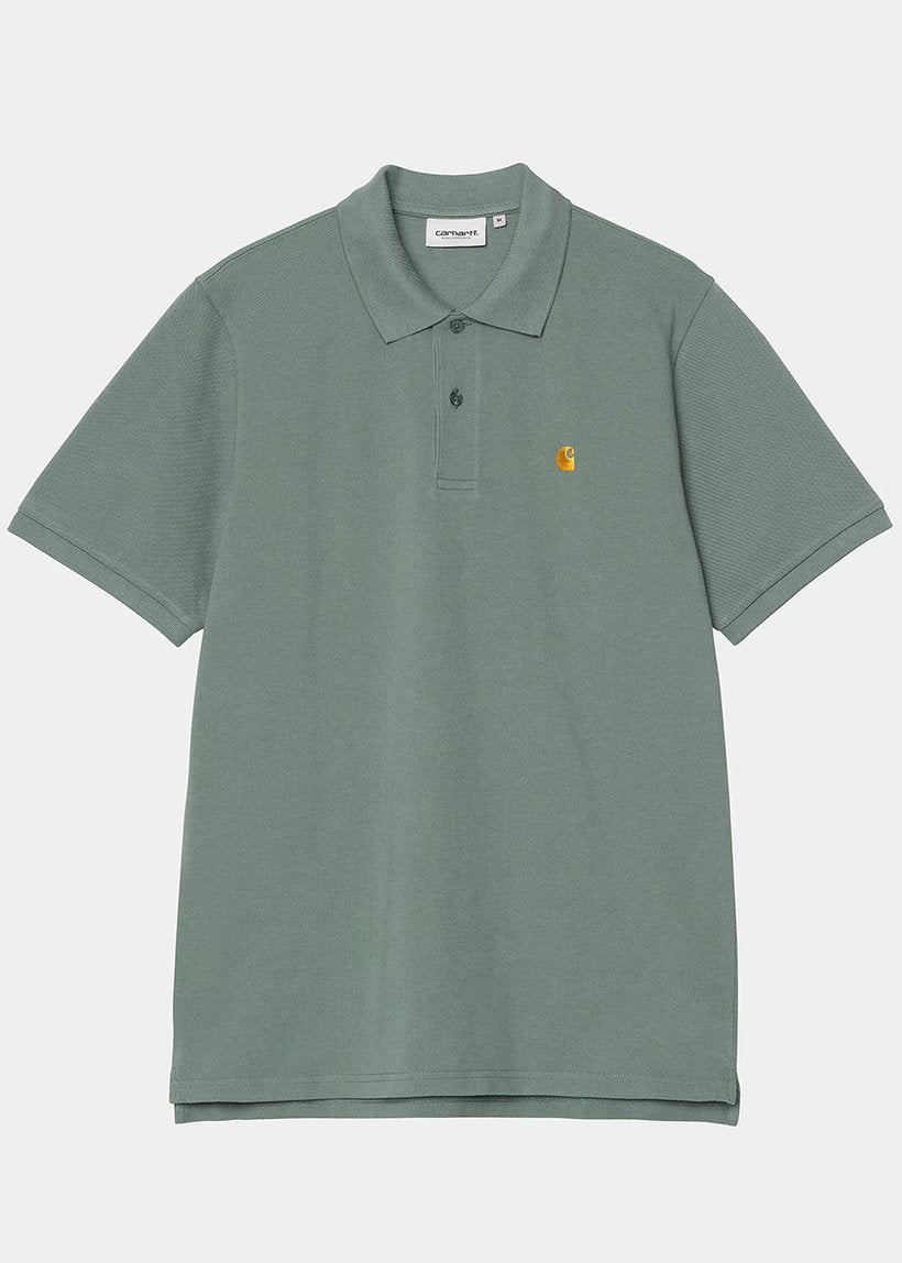 Carhartt WIP I023807 Chase Pique silver/pine/gold polo