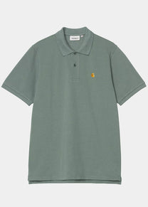 Carhartt WIP I023807 Chase Pique silver/pine/gold polo