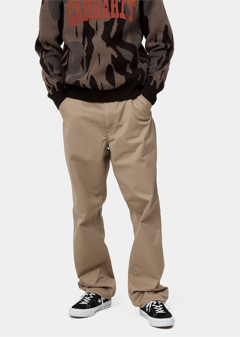 Carhartt WIP I020075 Simple leather rinsed pants