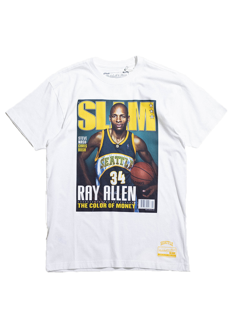 Mitchell &amp; Ness NBA Slam Supersonics Seattle Ray Allen white tee
