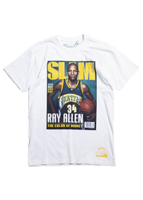 Mitchell &amp; Ness NBA Slam Supersonics Seattle Ray Allen white tee