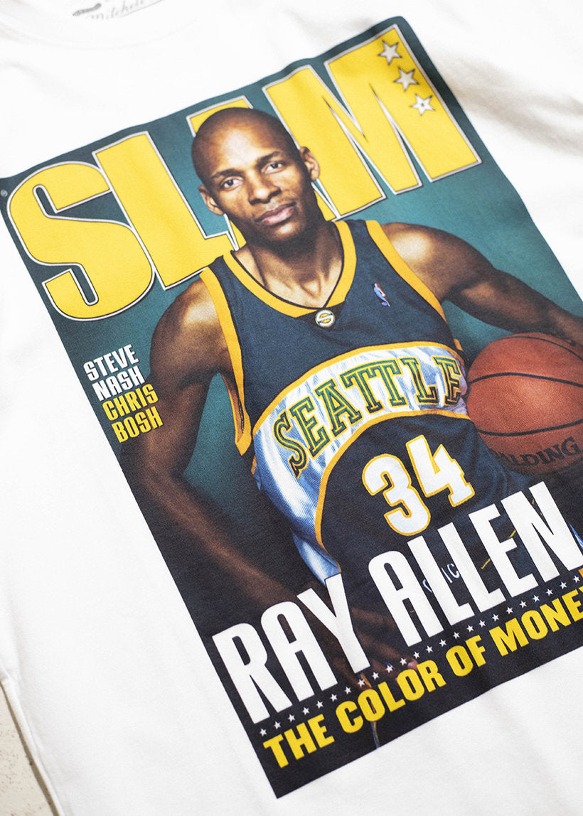 Mitchell &amp; Ness NBA Slam Supersonics Seattle Ray Allen white tee
