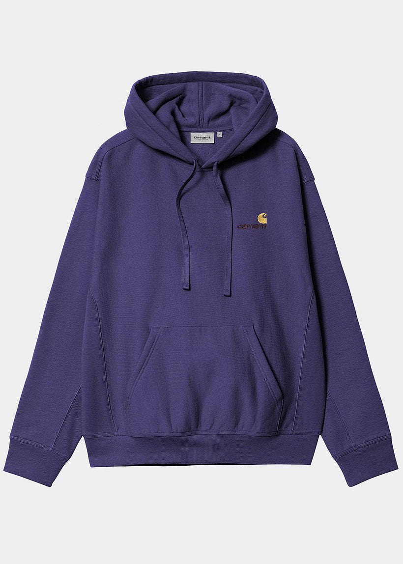 Carhartt WIP I028279 American Script aura hooded sweatshirt