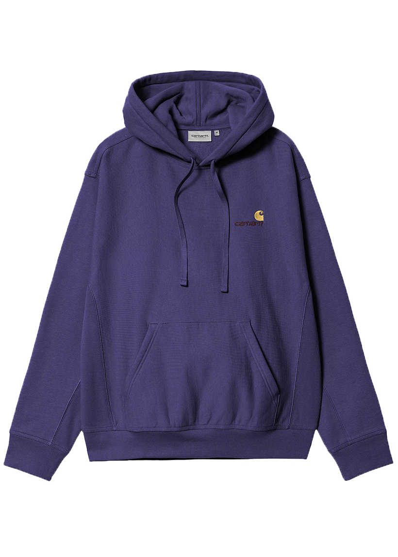 Carhartt WIP I028279 American Script aura hooded sweatshirt