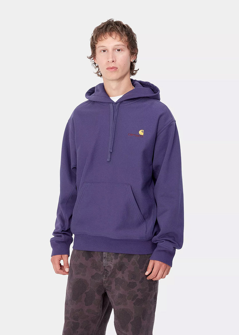 Carhartt WIP I028279 American Script aura hooded sweatshirt