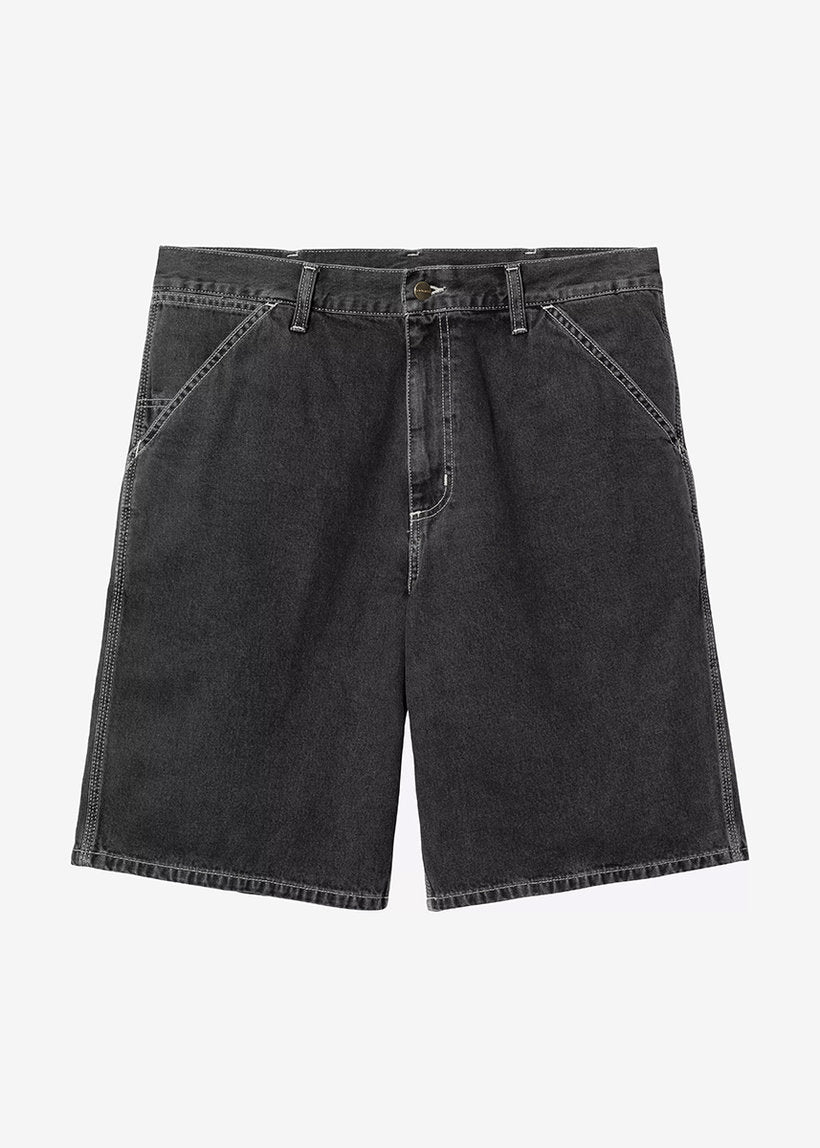 Carhartt WIP I033333 Simple black heavy stone washed shorts