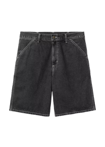 Carhartt WIP I033333 Simple black heavy stone washed shorts