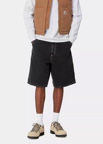 Carhartt WIP I033333 Simple black heavy stone washed shorts