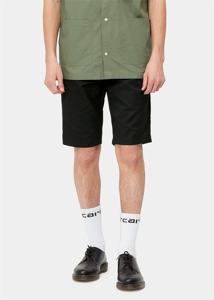 Carhartt WIP I010722 Sid black rinsed shorts