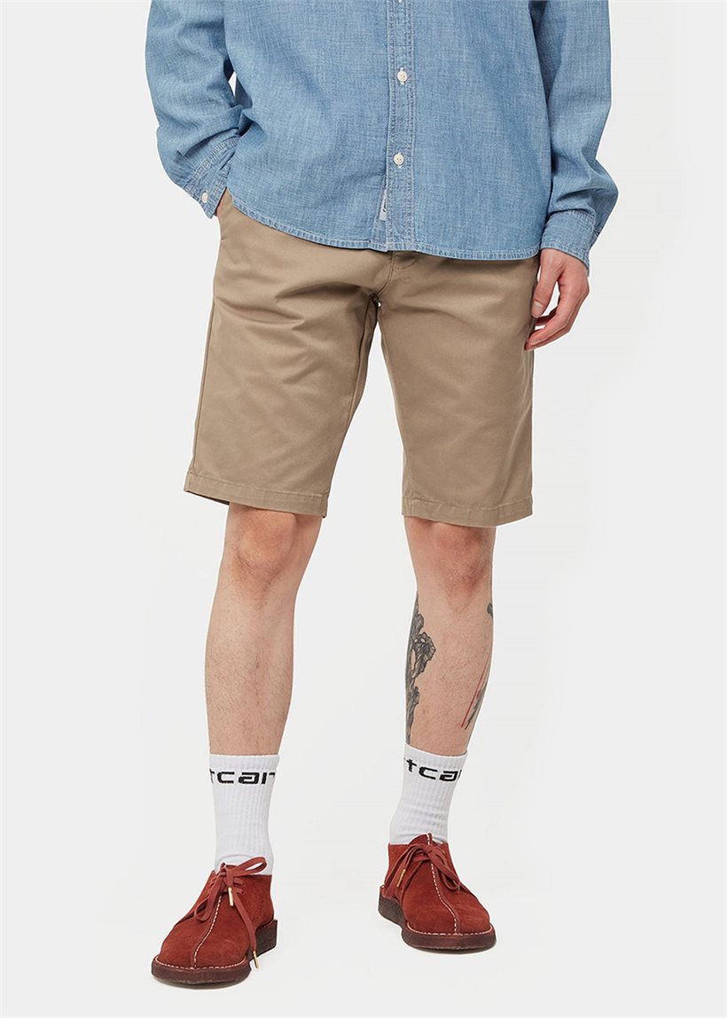 Carhartt WIP I010722 Sid leather rinsed shorts